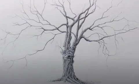 How to Draw a Dead Tree Step By Step