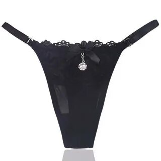 Huge Ring Front Beaded Crotchless Panties Mature com Panties