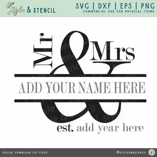 Mr and Mrs SVG Split Monogram Monogram SVG Wedding Svg Etsy 