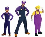 Details about Super Mario Waluigi Wario Costumes Adult and C