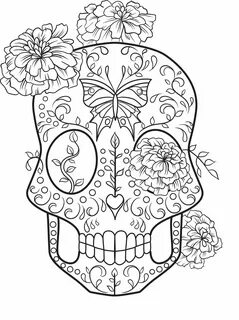 Sugar Skull Coloring Pages 100 Pictures Free Printable