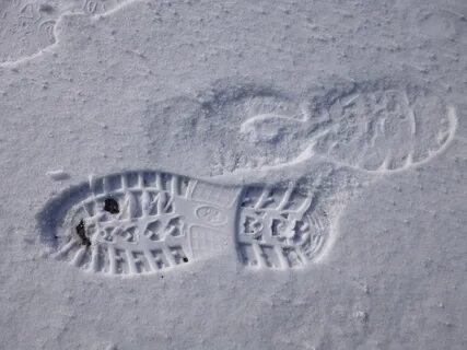 Free photo: Footprint in snow - Foot, Footprint, Mark - Free