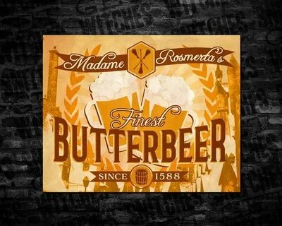 Butterbeer Large Printable Label 7.25 x 5.75 Etsy