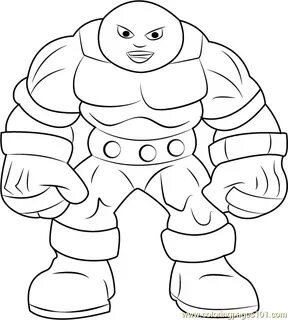 Juggernaut Coloring Pages Super Squad Hero Cartoon Coloringp