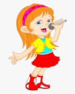 Transparent Singing Clip Art - Girl Singing Clipart, HD Png 