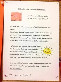 Abschiedsbrief Kindergarten Muster : Elternbrief Schreiben I