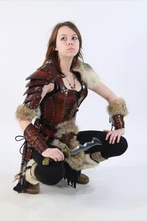 woman barbarian viking armor costume - Google Search Leather