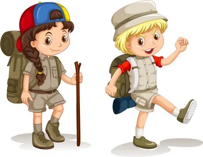 Camping Child Clip Art - Child Camp Vector - (1675x1417) Png