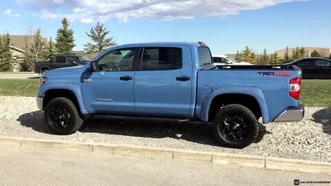 Lifted 2019 Toyota Tundra in Cavalry Blue on 305/55R20 Tires