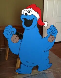Cookie Monster Christmas yard art, Christmas props, Christma