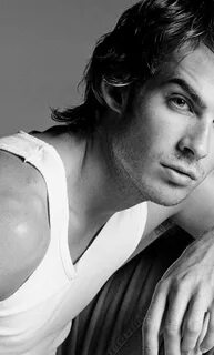 Ian Somerhalder Black And White - 1280x2120 - Download HD Wa