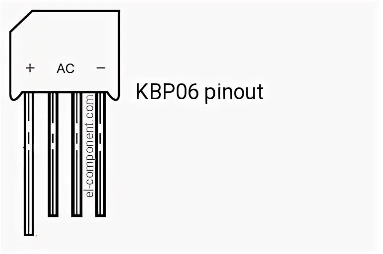 KBP06 Bridge Rectifier replacement, pinout, specs, dimension