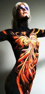 another phoenix body paint idea Body painting, Body art pain