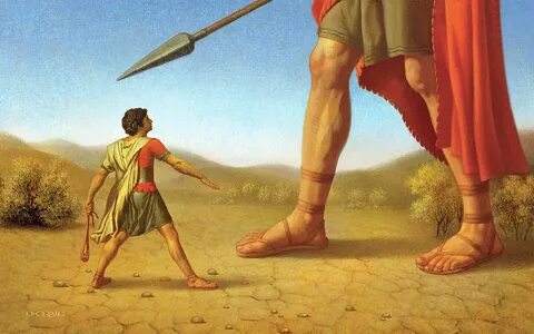 David And Goliath Painting by Dan Craig Fine Art America