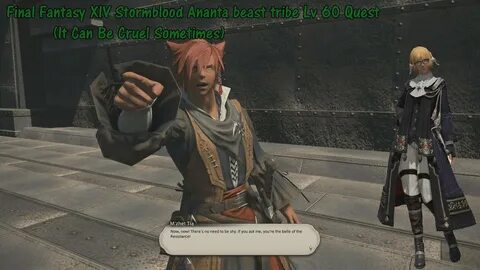 Final Fantasy XIV Stormblood Ananta beast tribe Lv 60 Quest 