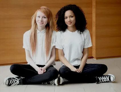 Black & White: Non-Identical Twins Lucy And Maria Aylmer Fro