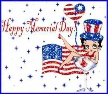 Patriotic Betty Boop Happy Memorial Day Quote Pictures, Phot