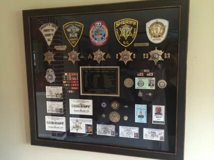 Shadow box - history of law enforcement career Shadow box, P