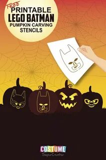 LEGO Batman Pumpkin Carving Stencils Halloween stencils, Bat