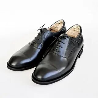 Классические кожаные мужские ботинки Oxford № 1 All Black