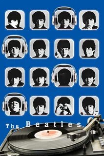 Beatles Record Player Android Wallpaper