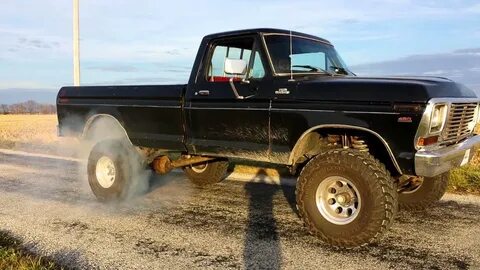 1979 Ford F-150 472 burnout - YouTube