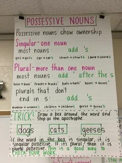 Singular and plural possessive nouns anchor Possessive nouns