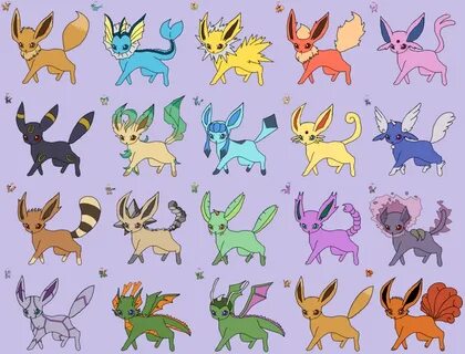 eevee all type 2 by Naruttebayo67 on deviantART Pokemon eeve