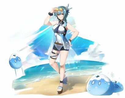 Summer Eula skin!I tried to do as simil"ℓуяιє ❄ AUGUST WAITL