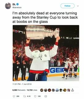 Girl Flashes The Caps During Their Stanley Cup Celebration -