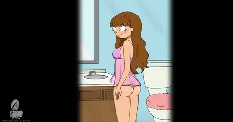 Morticia in the bathroom