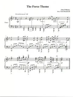 Images Of Star Wars Force Theme Trumpet Sheet Music