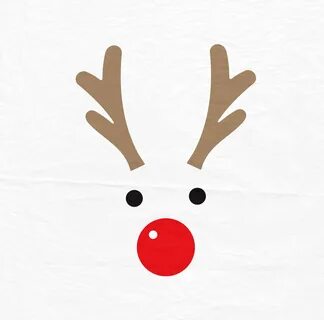 Reindeer Face Christmas SVG File - Best Free Fonts Calligrap