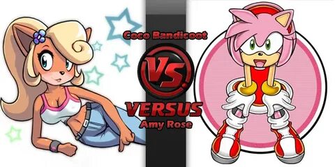 Desenhos do Kaz=: Fight 4! Coco Bandicoot x Amy Rose