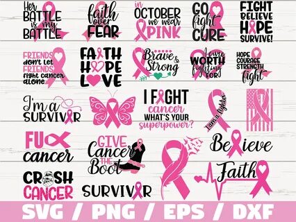 brave and strong svg cancer awareness cut vector file breast