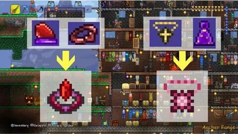 Terraria How to Craft Star Veil and Charm of Myths Console E