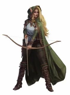 Female Elf Archer Fighter or Ranger - Pathfinder PFRPG DND F