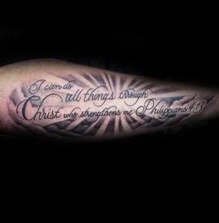 40 Philippians 4:13 Tattoo Designs For Men - Bible Verse Ide