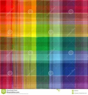 Abstract Rainbow Color Drawing Plaid Background Stock Illust