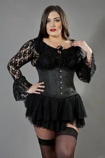 Candy plus size underbust waist training corset in black bro