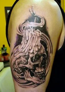 Skull candle tattoo on biceps - Tattoos Book - 65.000 Tattoo