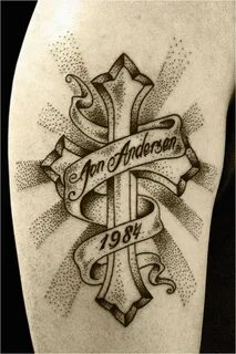 Cross With Banner Tattoo Designs * Half Sleeve Tattoo Site