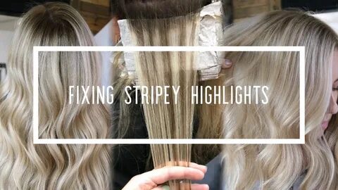 Fixing Stripey Highlights Hair Tutorial - YouTube