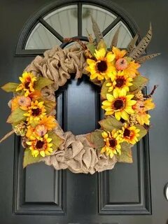 How to make a wreath with sunflowers - 5 easy DIY ideas and 