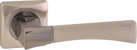 Дверная ручка на квадратной розетке Feretta F 647 BN/SN (Мат