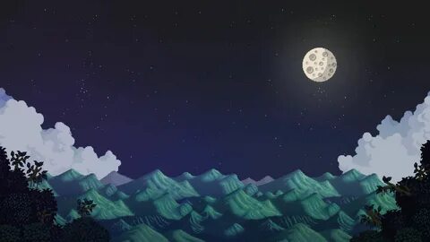 Stardew Valley #Moon #landscape pixel art #1080P #wallpaper 