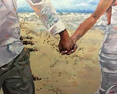 Jenny Grumbles Studio To Have and To Hold Hands 24x30 Painti