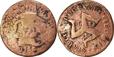 Isle of Man Penny 1733 Pobjoy Mint Coin, Pobjoy Mint, Bronze