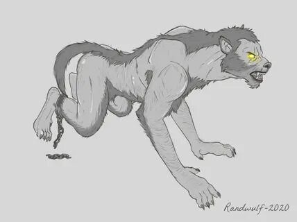 Feral Werewolf by Randwulf - Transfur