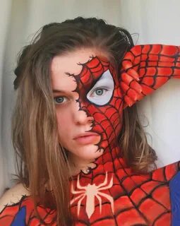Spider woman Amazing halloween makeup, Halloween makeup pret